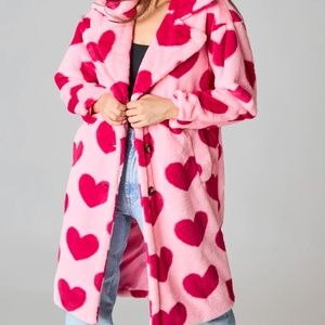 Buddy Love ZOEY OVERSIZED FAUX FUR COAT - BLOSSOM